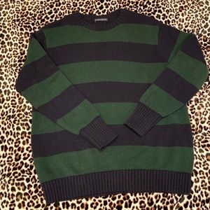 brandy melville tate sweater green and blue